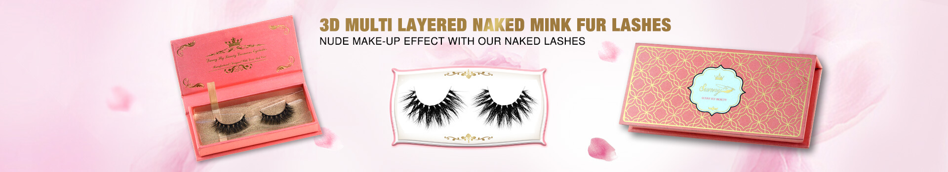 3D Monikerroksiset Naked Mink Eyelashes